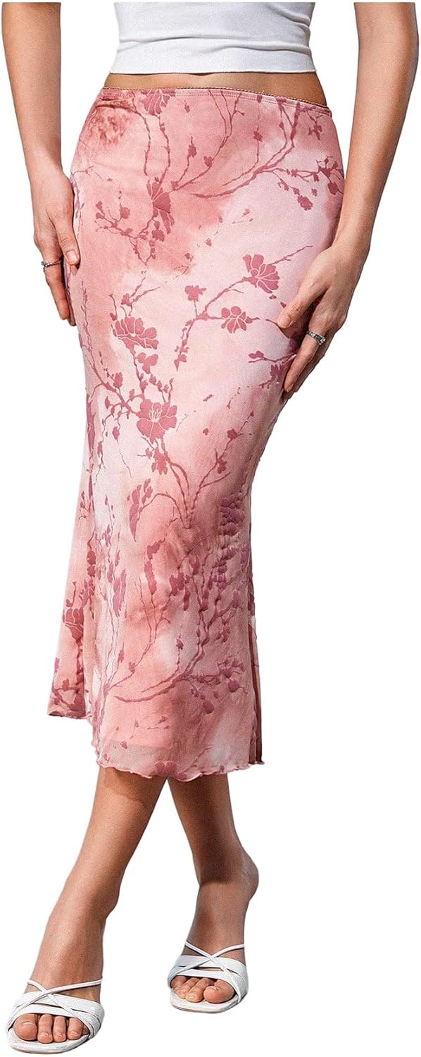 Verdusa Women's High Waisted Mesh Skirt for Y2K Fashion Lovers
