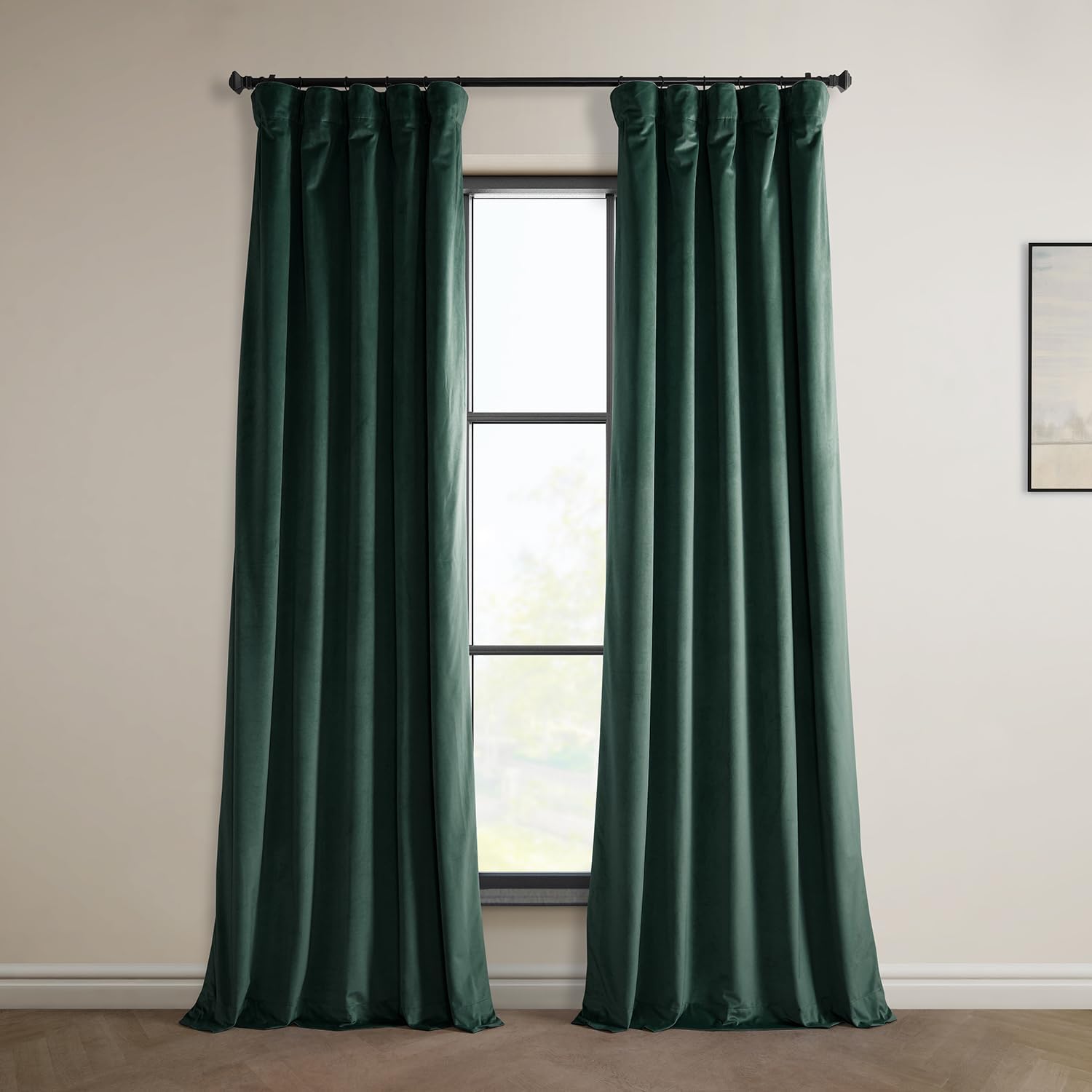 Heritage Plush Velvet Room Darkening Curtains 50W x 108L
