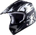 WOW Youth Motocross BMX MX ATV Dirt Bike Helmet Star Matt Black