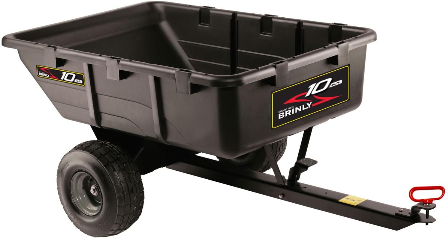 Brinly 10 cu.ft. Heavy Duty Tow-Behind Utility Cart for Hauling