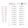 Temporary Eyebrow Tattoos 5 Pack - Natural Hair-Like Strokes Bossy