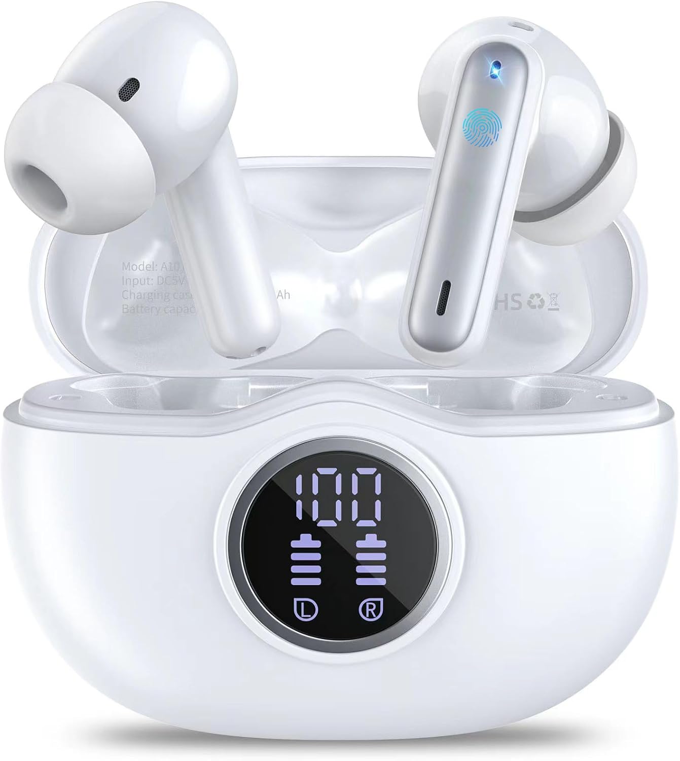 HKERR Wireless Earbuds | 4 Mics, ENC, IPX7, 50H Battery - Sports Ready