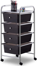 4 Drawer Rolling Storage Cart Organizer - Compact Craft & Office Cart