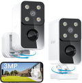 Wireless Outdoor Pan Rotating 180 Security Camera 2K Battery - Color