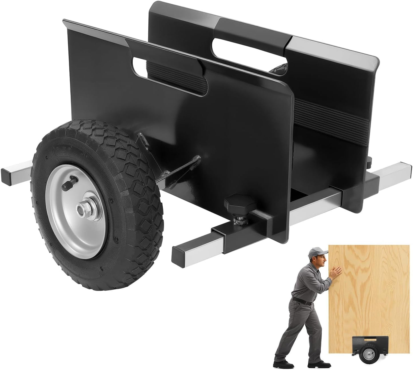 10 Panel Dolly Heavy Duty Drywall Cart with Pneumatic Wheels