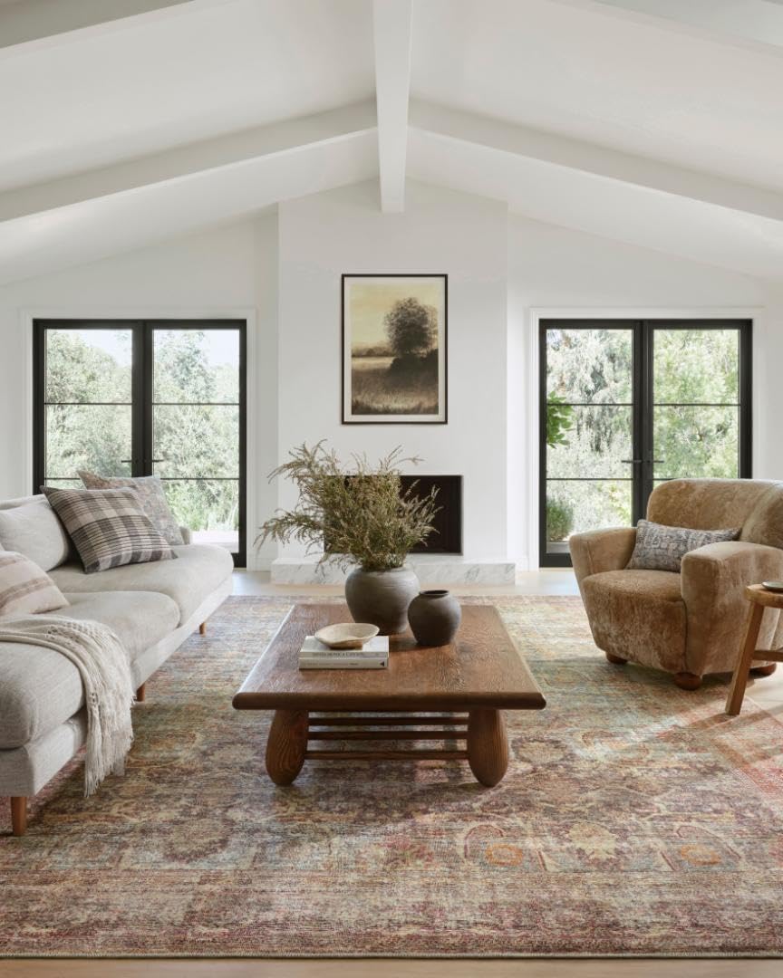 Georgie Collection Area Rug by Amber Lewis in Jade/Sunset