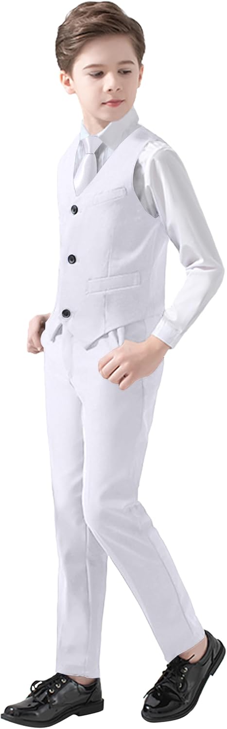 Boys Suits 5 Piece Slim Fit Suit for Kids Formal Events