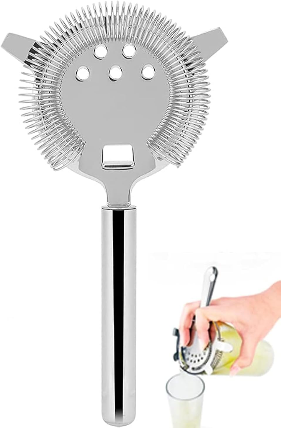 Professional 2-Prong Cocktail Strainer - Perfect Mixing Companion