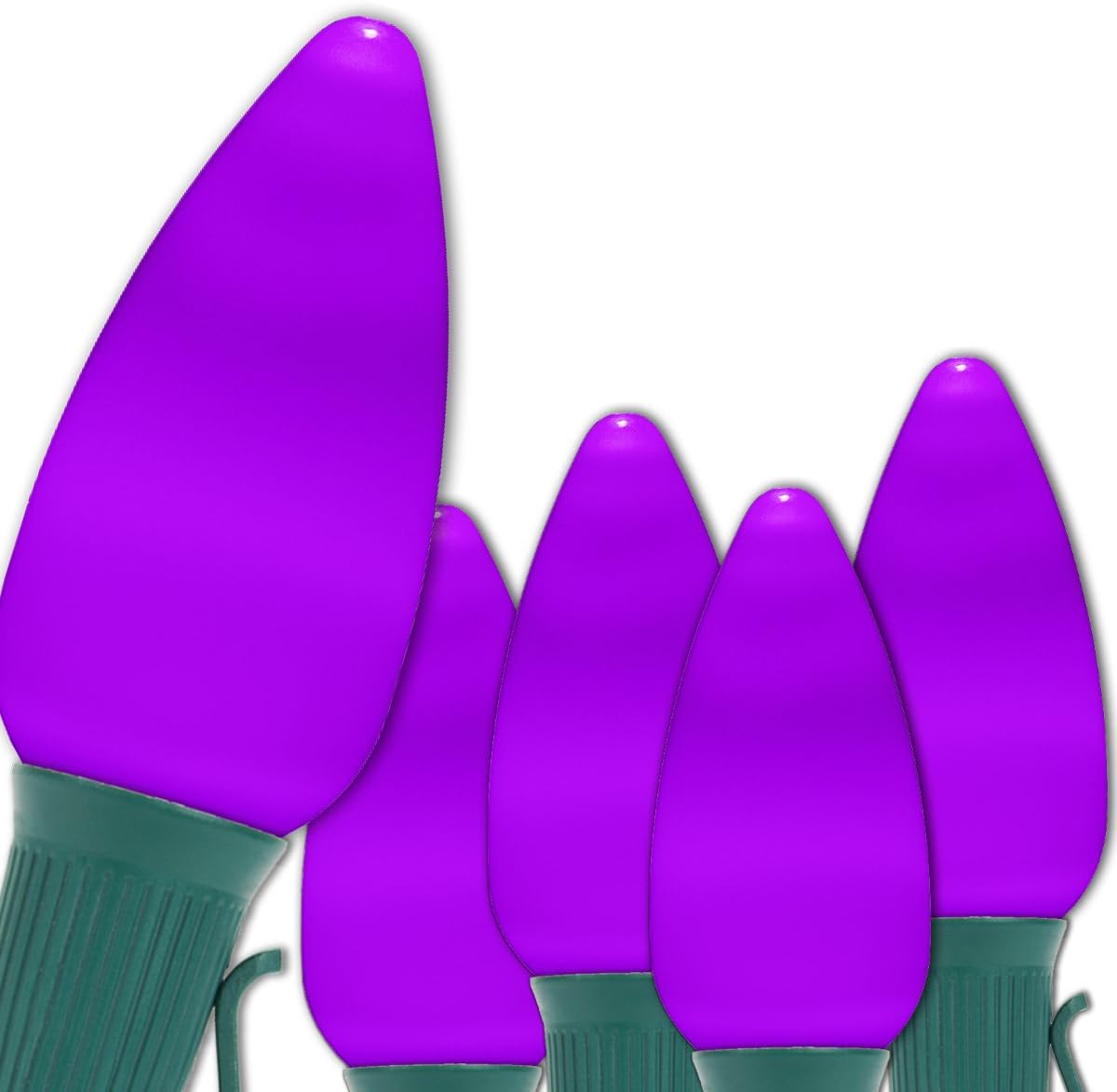 OptiCore C9 LED Halloween Lights - 25 ft Purple String Lights