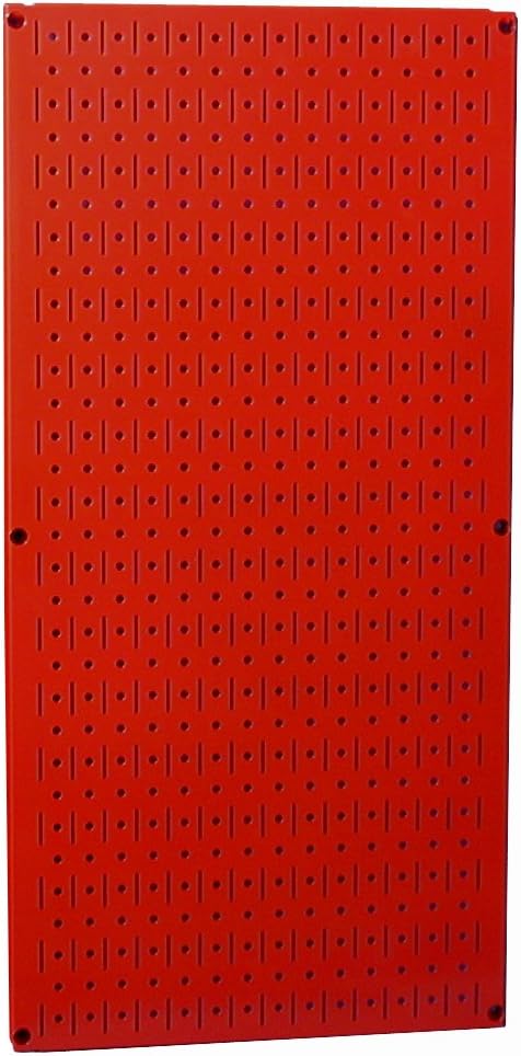 Wall Control Pegboard 32in x 16in Red Metal Tool Board Panel
