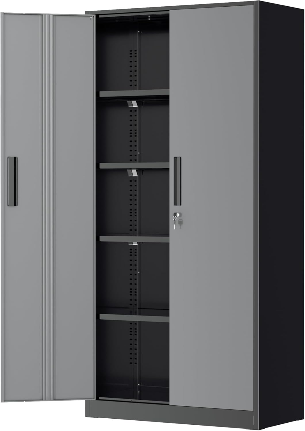 Greenvelly Metal Garage Storage Cabinet with Lock for Safety