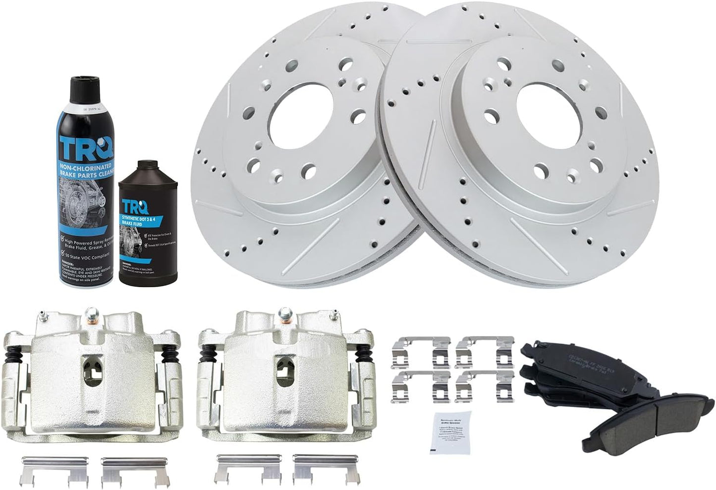 TRQ Front Performance Brake Pad & Rotor Kit for GMC Sierra 1500