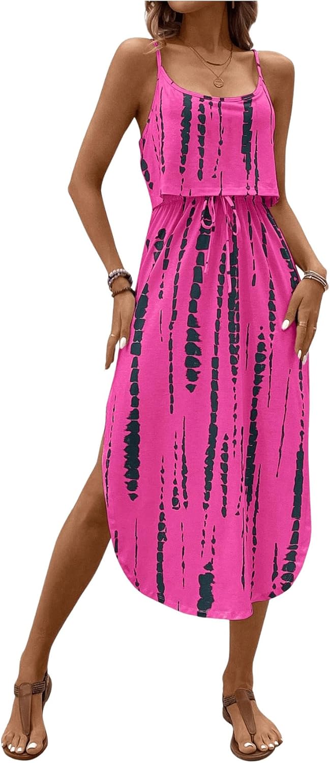 Women's Spaghetti Strap Tie Dye Cami Dress for Every Occasion