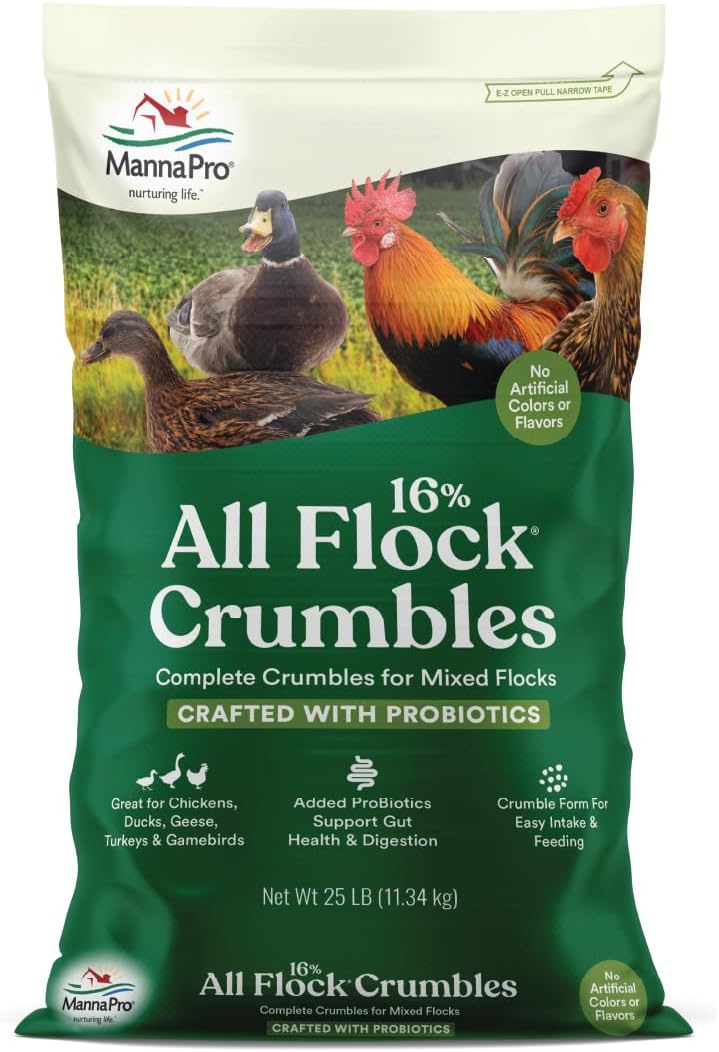 Manna Pro All Flock Crumbles for Healthy Poultry Nutrition