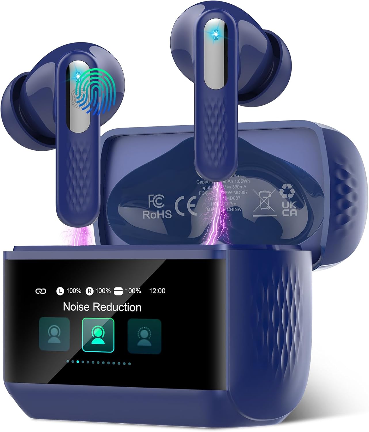 Wireless Earbuds with Touchscreen and 48H Deep Bass Sound