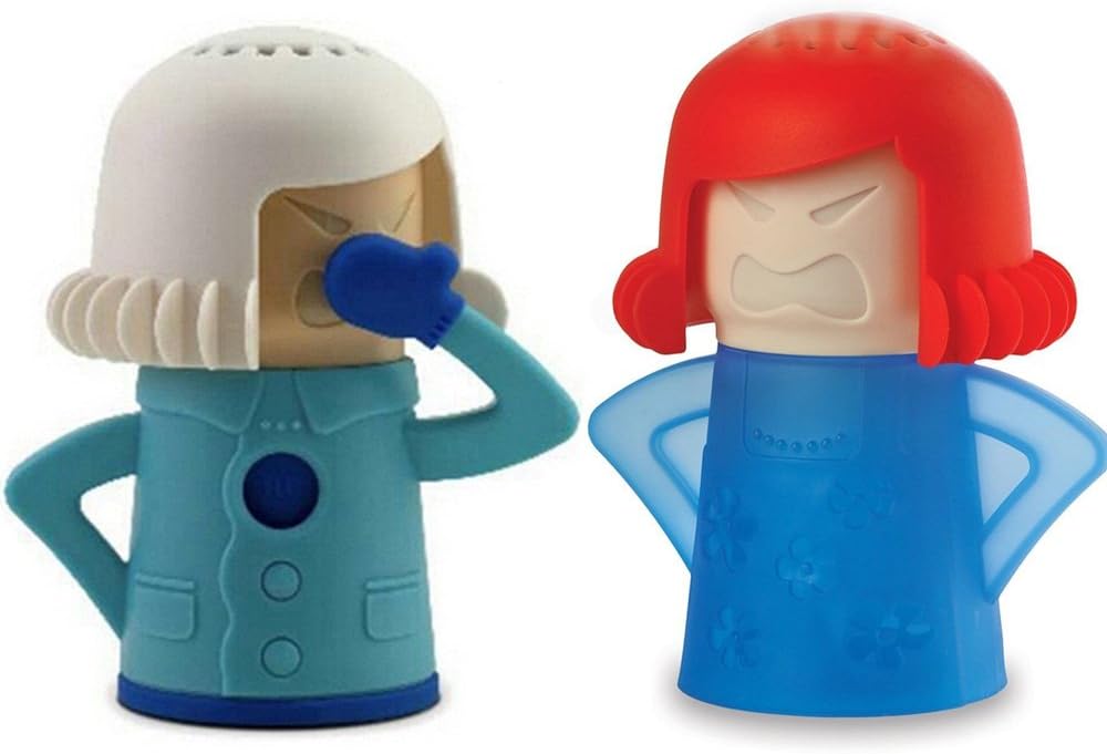 Odor-Fighting Duo: Angry Mom Microwave Cleaner + Fridge Absorber