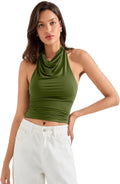 SUUKSESS Women Halter Backless Tank Tops for Summer Style