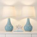 Seealle 19.4in Sky Blue Table Lamp Set of 2 - Modern Bedside Lamps