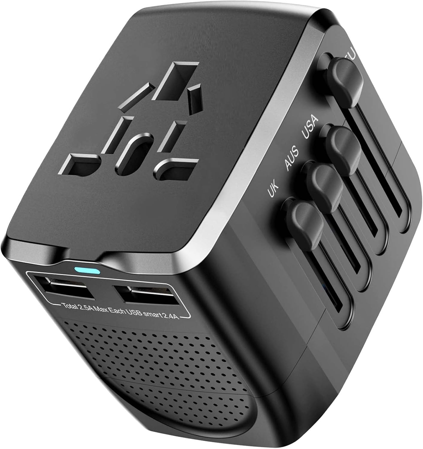 International Travel Adapter Voltage Converter with USB Ports