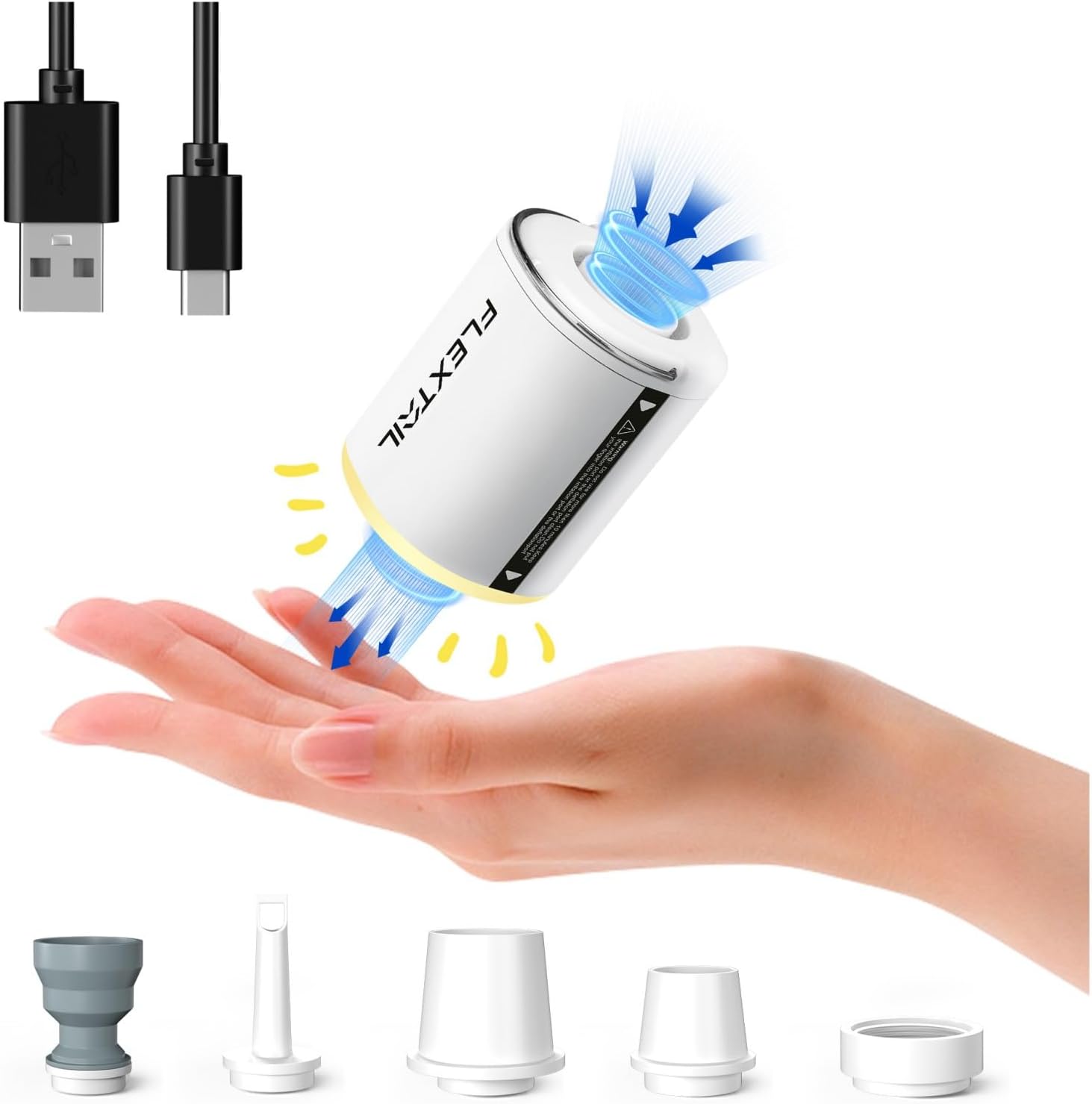 FLEXTAILGEAR Portable Air Pump with Lantern for Inflatables
