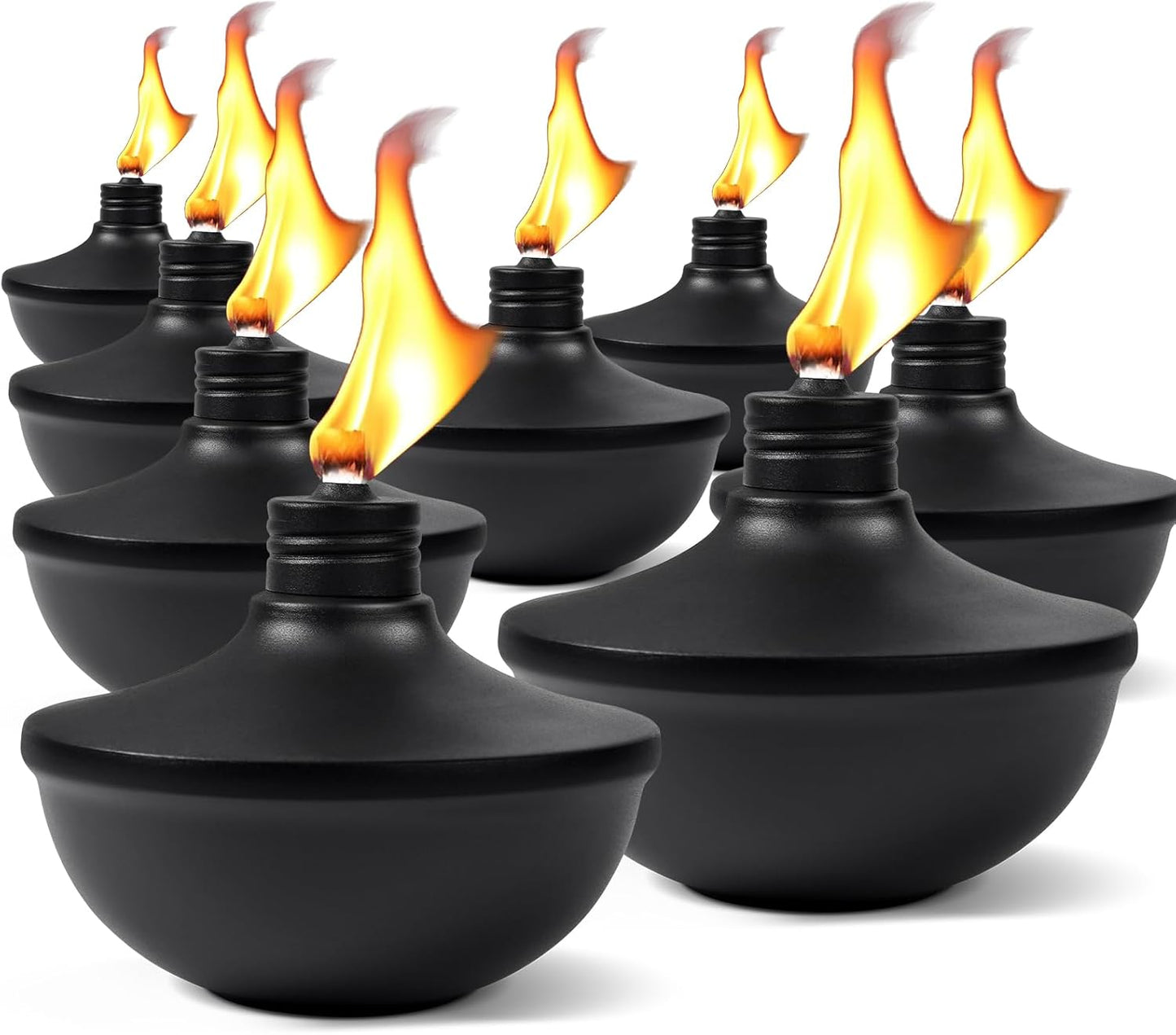 8-Pack Upgraded Tabletop Torches for Garden and Patio Use