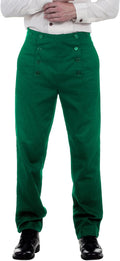 Victorian Steampunk Regency Pants for Men - Authentic High-Waist Fit