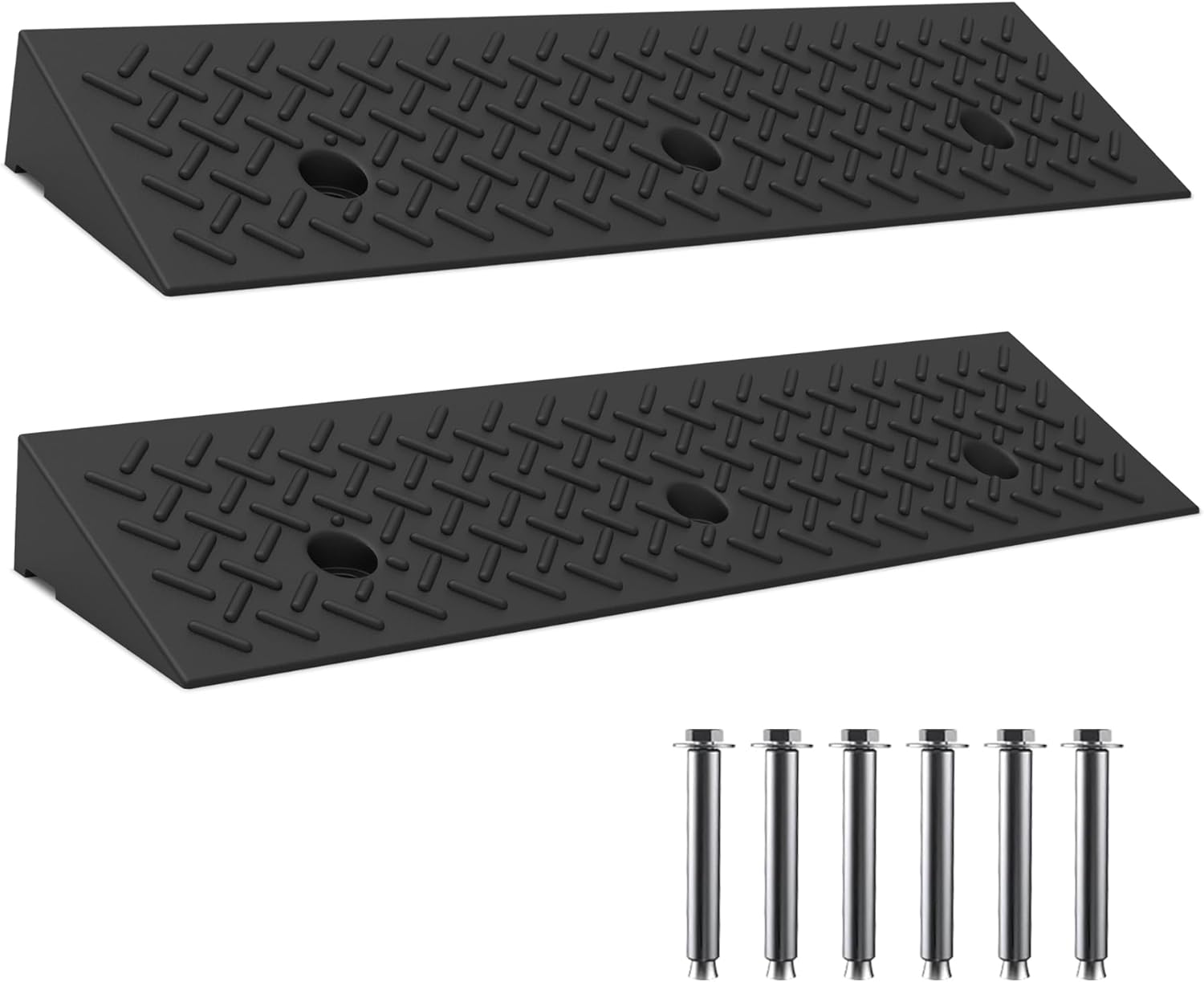 Heavy Duty Rubber Curb Ramp for Vehicles and Wheelchairs