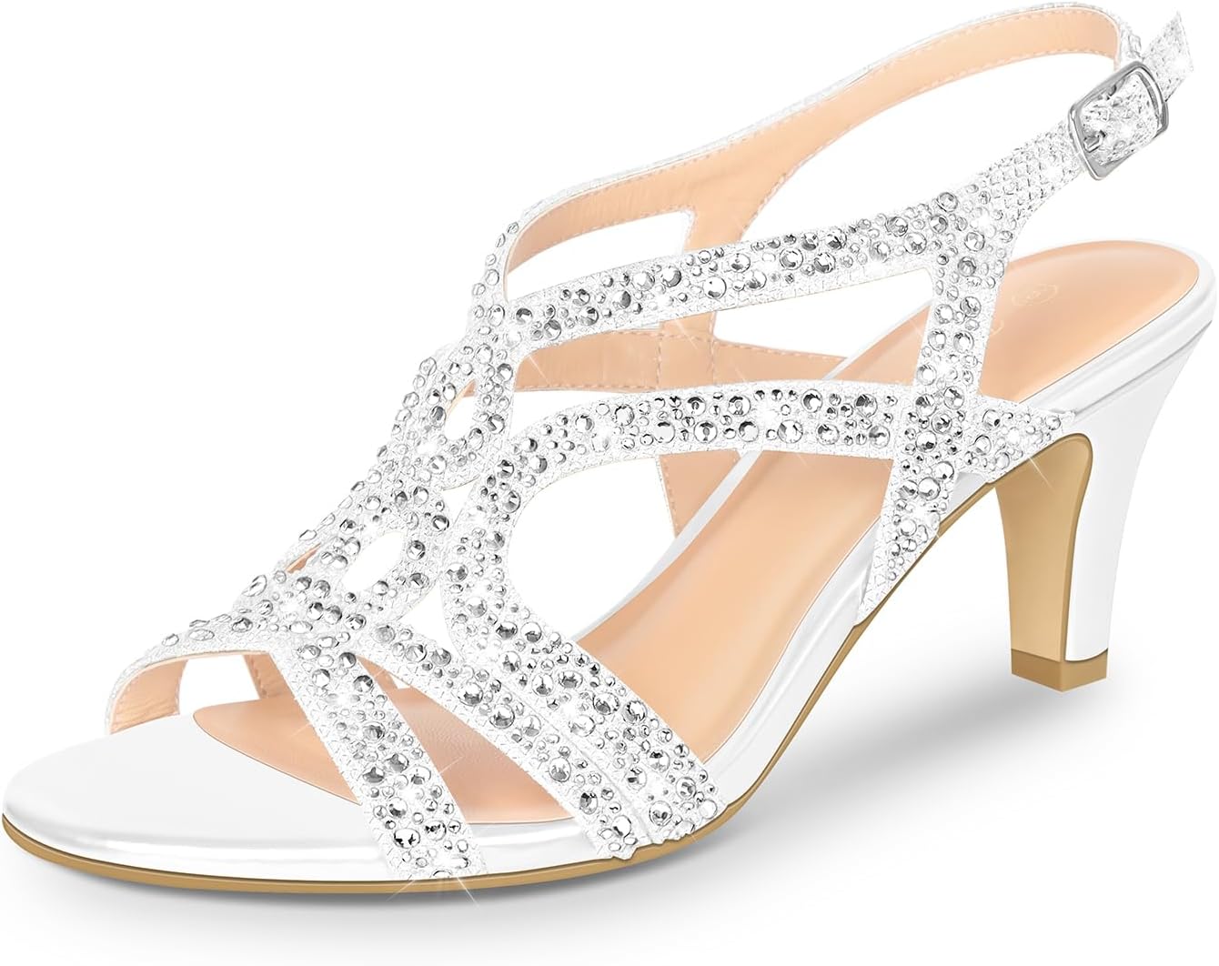 PIZZ ANNU Women's Amelia Heels Sandals for Parties and Weddings
