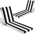Chaise Lounge Cushions Set of 2 - Water Resistant 72in Pool Lounger