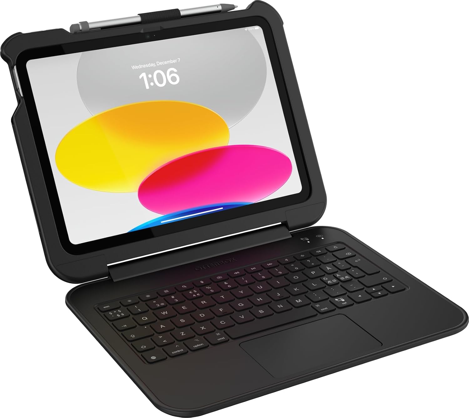 OtterBox Achiever Series Keyboard Case for iPad 10th Gen - Black