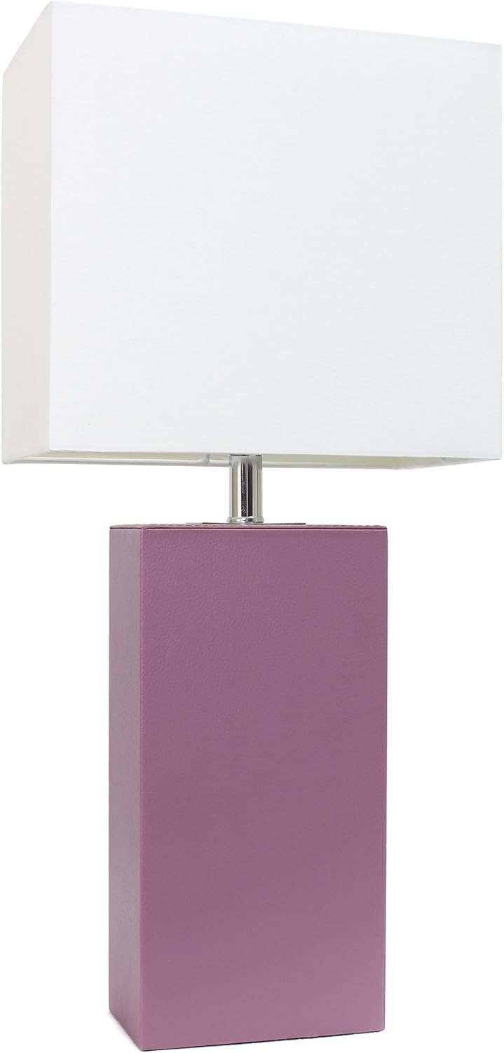 Elegant Designs LT1025-PRP Modern Leather Table Lamp Review