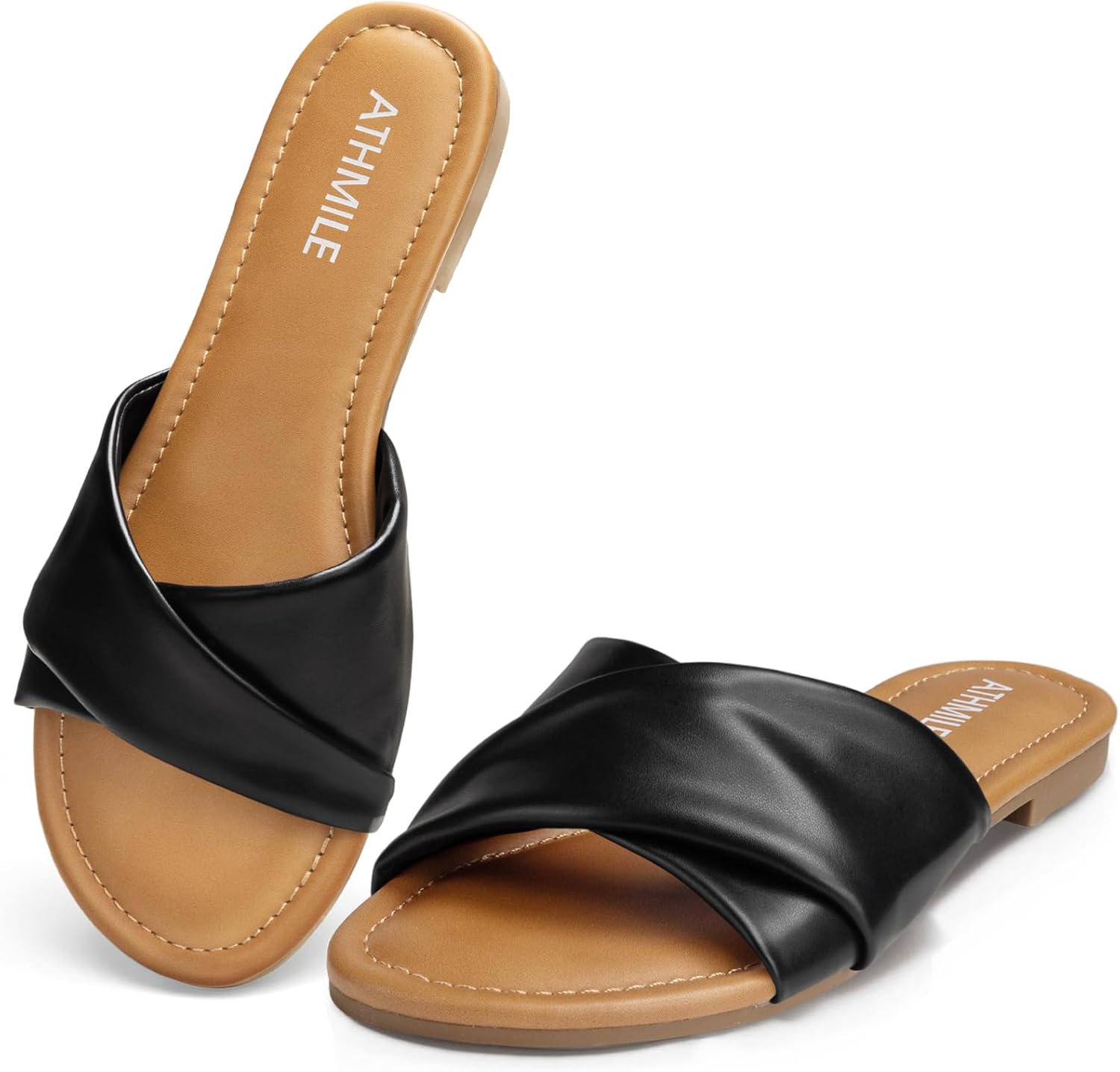 ATHMILE Sandals Women Dressy Summer Flat Comfortable Fashion