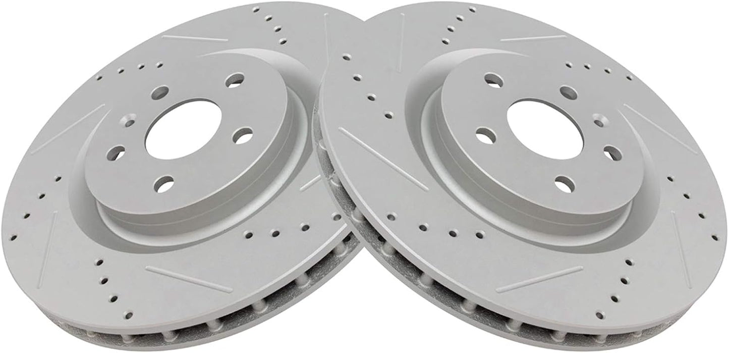TRQ Front Performance Brake Rotors Set for Buick Regal & Camaro