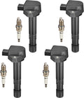 Ignition Coil Pack and Iridium Spark Plugs Compatible With Honda Civic