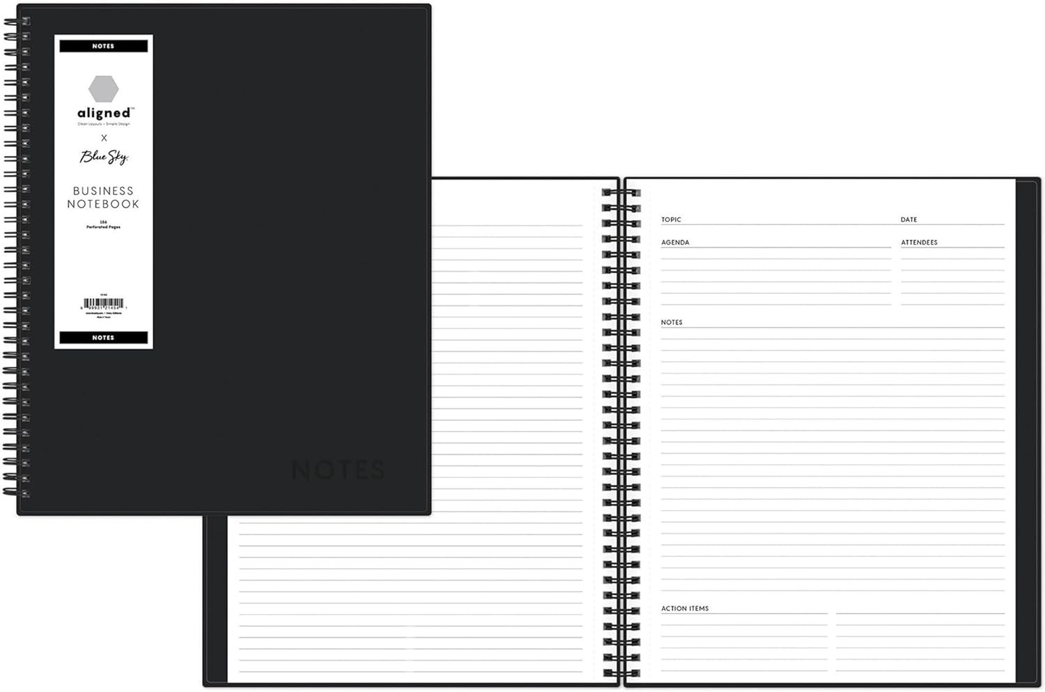 Blue Sky Professional Business Notebook, 8.5x11, Perforated Pages