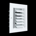 Fits 6x6 Duct Opening Aluminum 3-Way Adjustable Air Supply Grille