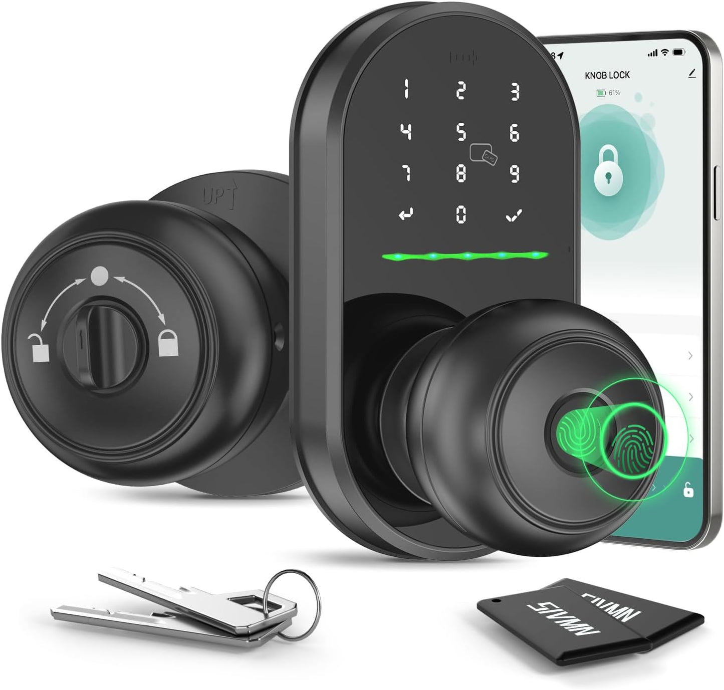 Keypad Smart Door Lock with Knob for Keyless Entry Convenience