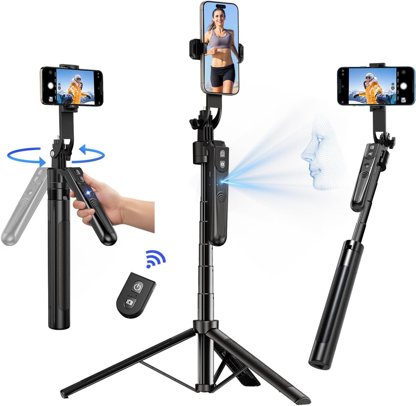 Auto Face Tracking Tripod for Effortless Video Recording