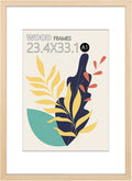 A1 Poster Frame 23.4 x 33.1 Natural Solid Wood Frame - Lightweight