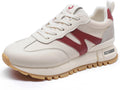 Women Casual Leather Suede Patchwork Sneakers - Comfortable Walkers