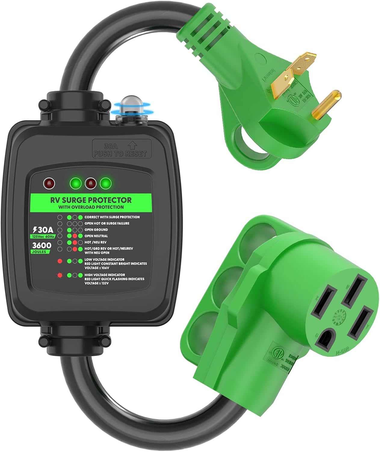RVGUARD Surge Protector 30 Amp to 50 Amp RV Adapter Cord Review
