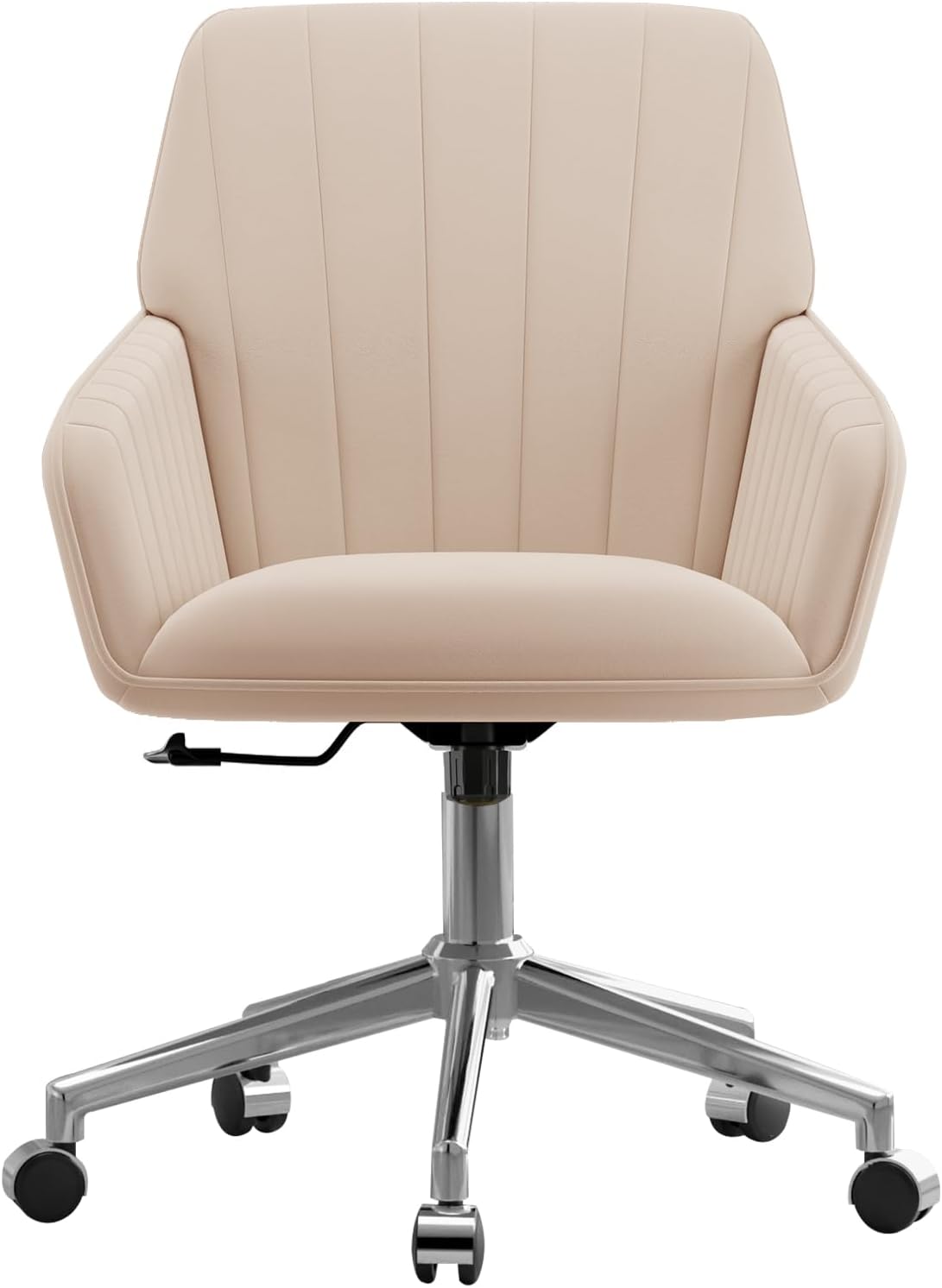 YISHENG Velvet Office Desk Chair with Silver Base for Comfort