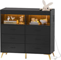 Changing Table Dresser with Drawers and LED Light - Practical Nursery