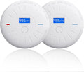 2 Pack 10 Year Battery Smoke and Carbon Monoxide Detector - Long Life