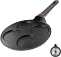Pancake Pan Nonstick 10.5 in Mini Griddle with 4 Molds - Fast Even