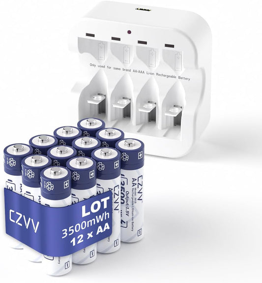 High-Capacity 1.5V Rechargeable AA Batteries for All Devices
