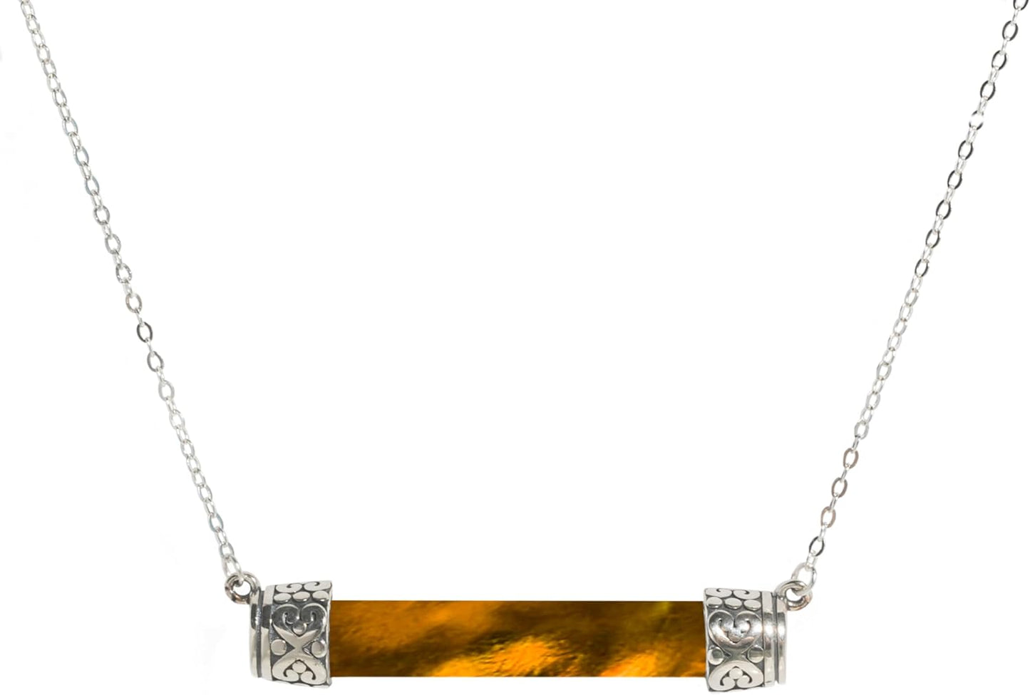Handmade Bottoms Up Necklace with Recycled Vintage Glass Art