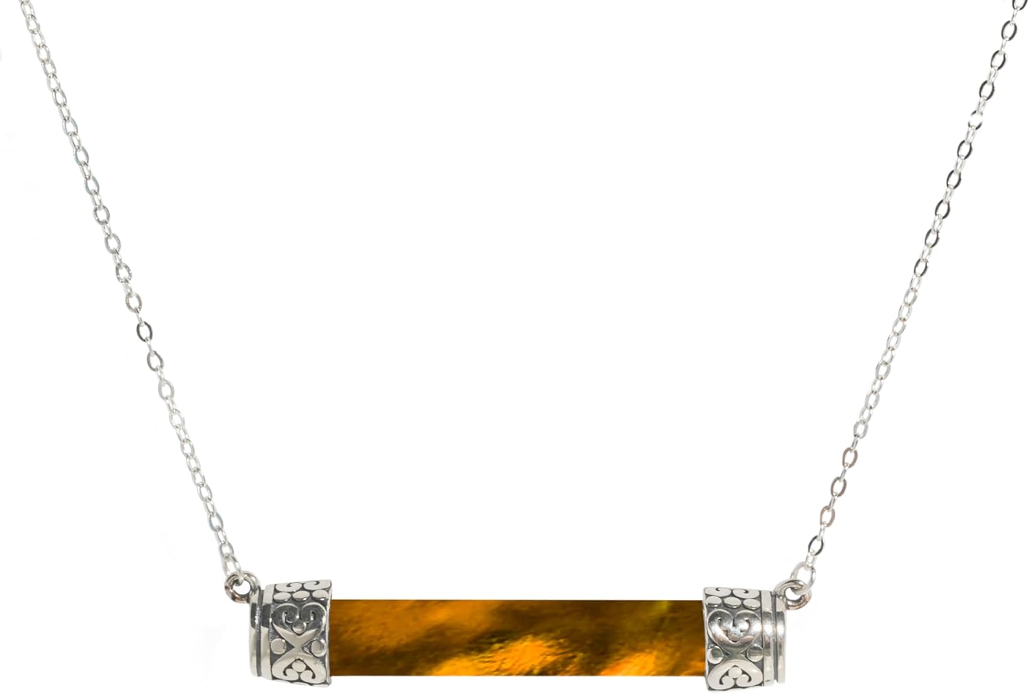 Handmade Bottoms Up Necklace with Recycled Vintage Glass Art