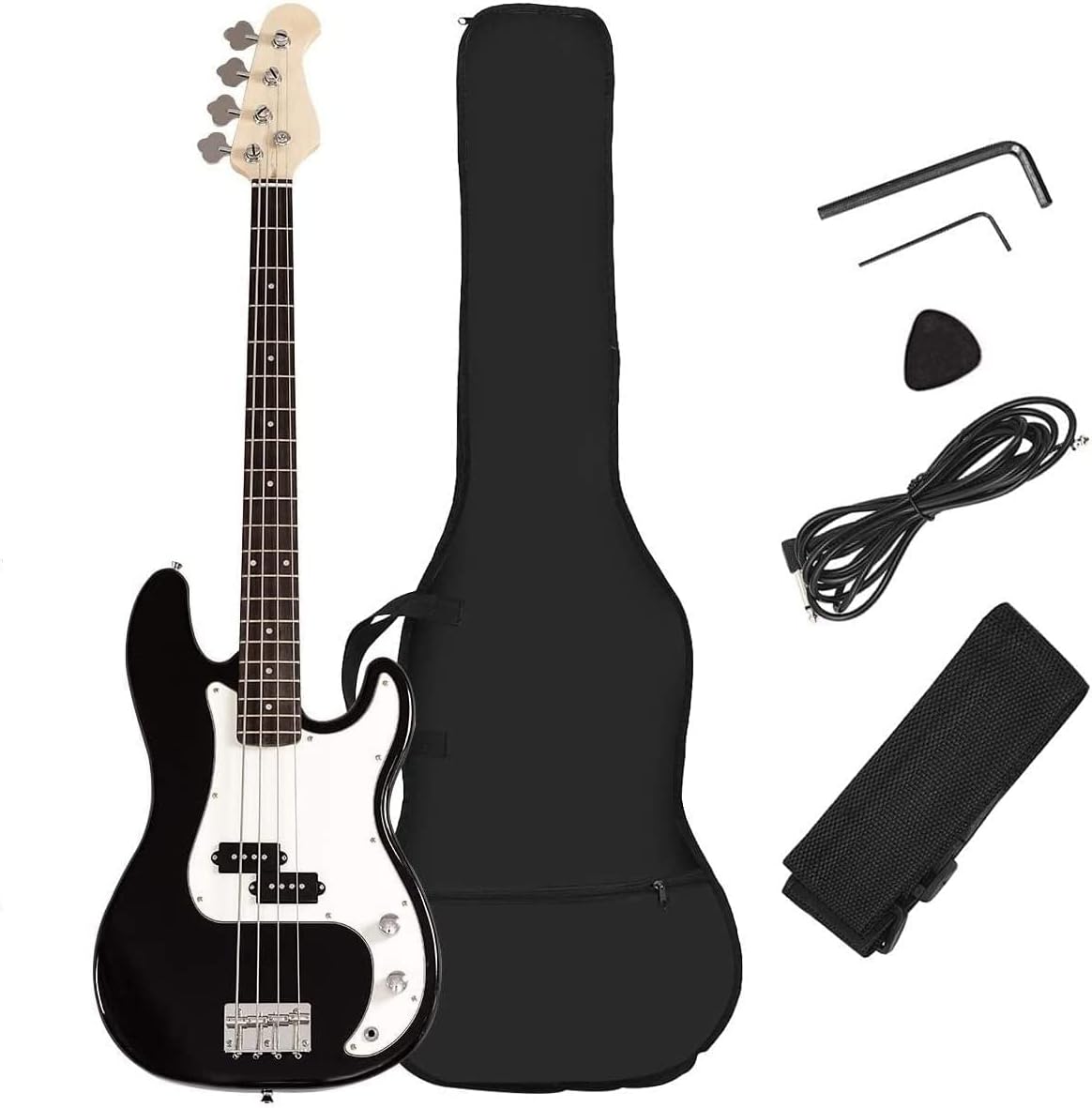 OLAKIDS Electric Bass Guitar Beginner Kit Full Size 4 String
