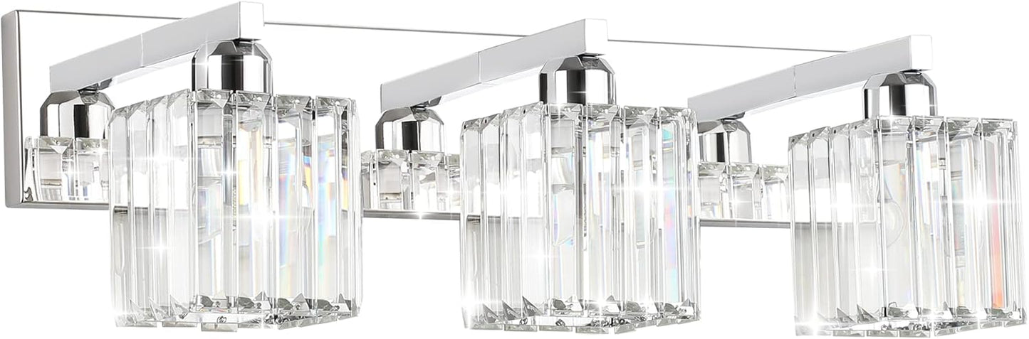 Aipsun Crystal Vanity Light Fixtures for Elegant Bathroom Lighting